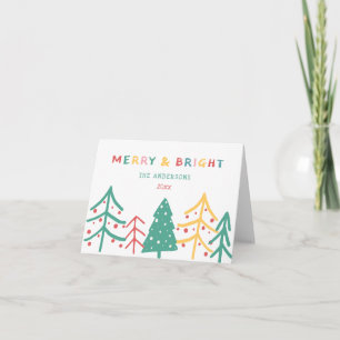 Tarjeta Cartas de Navidades elegantes de Merry & Bright Fu
