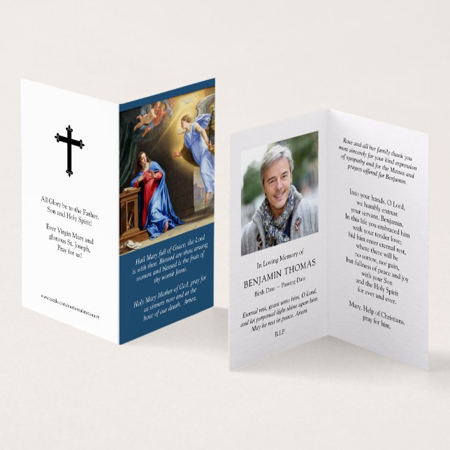 Tarjeta Cartas de oración católicas | Anonciación (Interior y exterior)