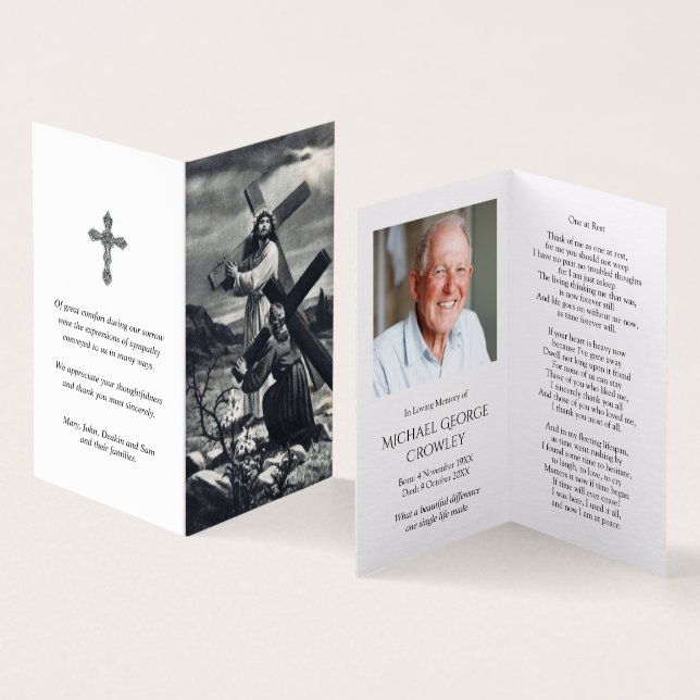 Tarjeta Cartas de oración católicas | Antigüedad de Jesús (Interior y exterior)