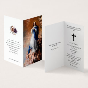 Tarjeta Cartas de oración católicas   Concepción inmaculad