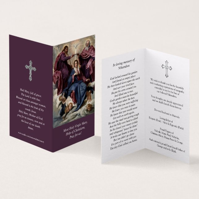 Tarjeta Cartas de oración católicas | Coronación (Interior y exterior)