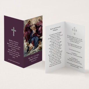 Tarjeta Cartas de oración católicas   Coronación
