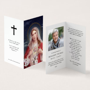 Tarjeta Cartas de oración católicas   Heart Mary