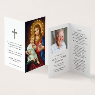 Tarjeta Cartas de oración católicas   Inmaculado Heart Mar