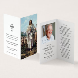 Tarjeta Cartas de oración católicas   Jesús Buen Pastor 6