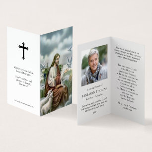 Tarjeta Cartas de oración católicas   Jesús con palomas