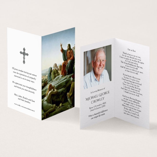 Tarjeta Cartas de oración católicas | Jesús El Profesor (Interior y exterior)