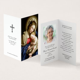 Tarjeta Cartas de oración católicas | Madonna y niño