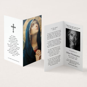 Tarjeta Cartas de oración católicas   Madre celestial