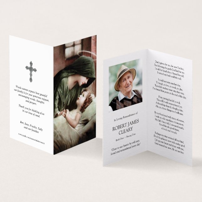 Tarjeta Cartas de oración católicas | Madre María (Interior y exterior)