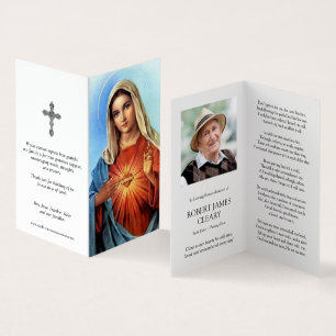 Tarjeta Cartas de oración católicas   María del Sagrado Co