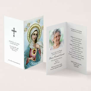 Tarjeta Cartas de oración católicas   María del Sagrado Co