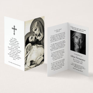 Tarjeta Cartas de oración católicas   Mary Cradles Jesus