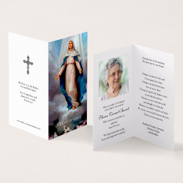 Tarjeta Cartas de oración católicas | Nuestra Señora de Gr (Interior y exterior)