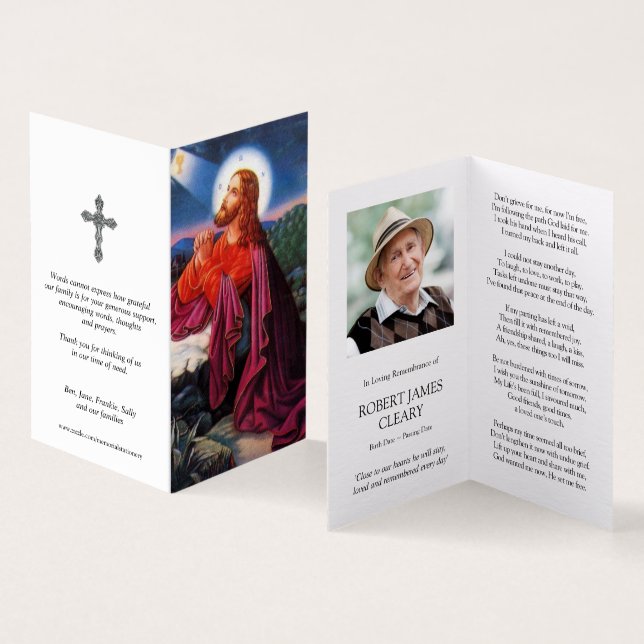 Tarjeta Cartas de oración católicas | Oración de Jesús (Interior y exterior)