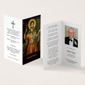 Tarjeta Cartas de oración católicas | San Justin Martyr