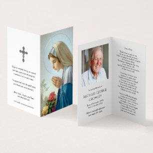 Tarjeta Cartas de oración católicas   Vierge au Chapelet
