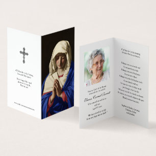 Tarjeta Cartas de oración católicas   Virgen en la oración