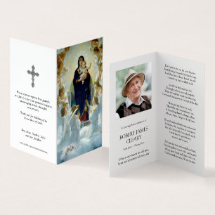Tarjeta Cartas de oración católicas   Virgen y ángeles