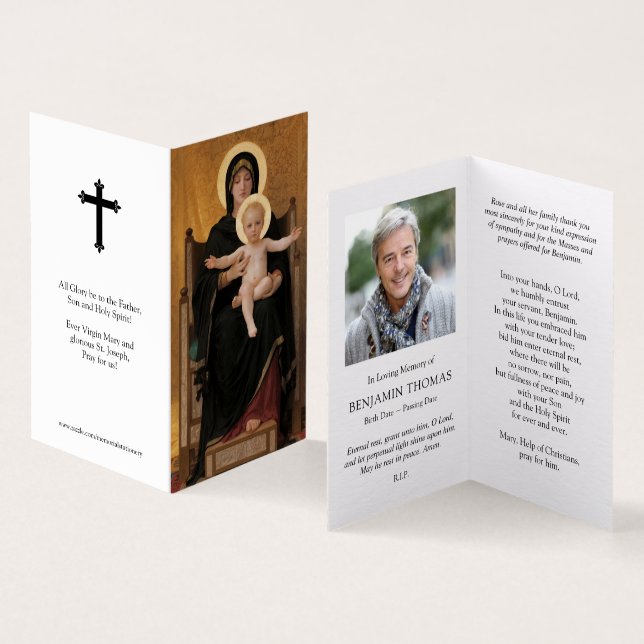 Tarjeta Cartas de oración católicas | Vírgenes y niños (Interior y exterior)