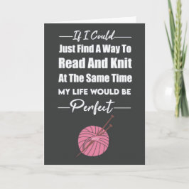 Tarjeta Cartas de punto Yarn Moderno Cuchillo Minimalista