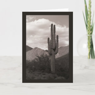 Tarjeta Cartas de saludo de fotos del desierto de Saguaro 