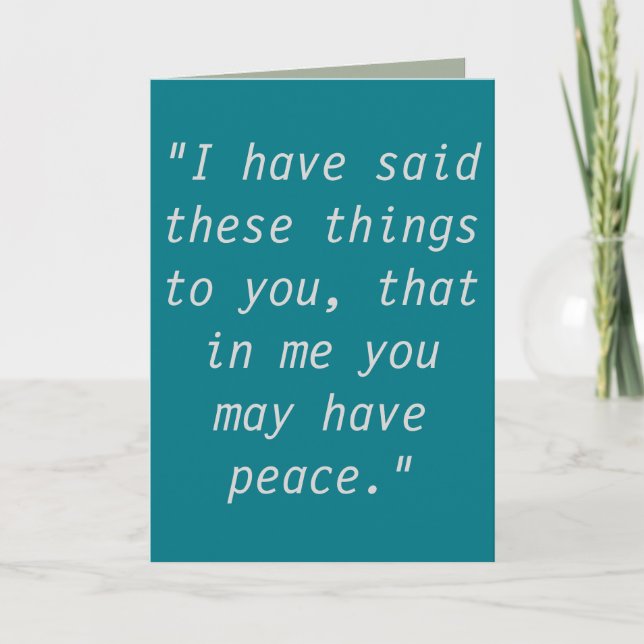 Tarjeta Cartas de saludo de la "Paz" (Anverso)