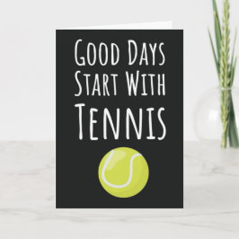 Tarjeta Cartas De Saludo De Tenis Para Los Aficionados A L
