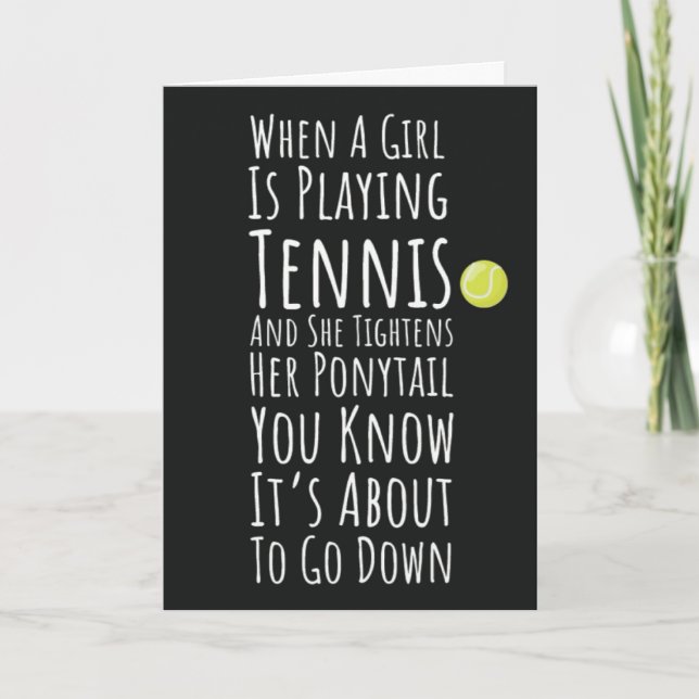 Tarjeta Cartas De Tenis Para Los Niños Chicas Adolescentes (Anverso)