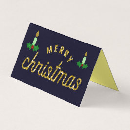Tarjeta Cartas de velas de Navidades purpurinas