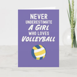 Tarjeta Cartas De Voleibol Rosado Para El Equipo Deportivo