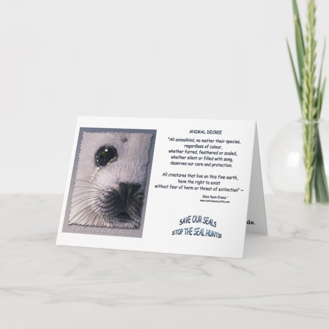 Tarjeta Cartas del "DECRETO ANIMAL" (Anverso)