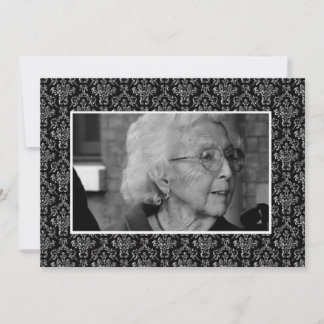 Tarjeta Cartas fotográficas de aviso de muerte por recuerd