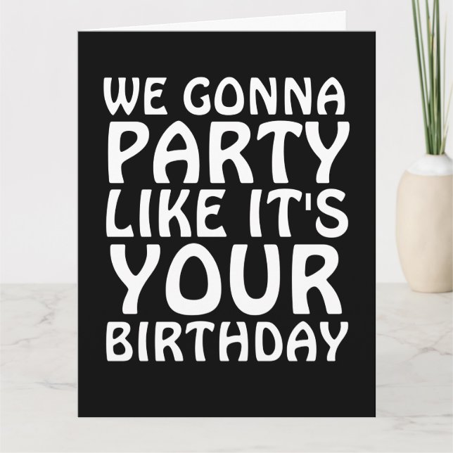 TARJETA CARTAS GIGANTES DE CUMPLEAÑOS VAMOS A SER FIESTAS  (Anverso)