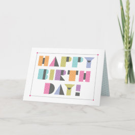 Tarjeta Cartas modernas de cumpleaños feliz