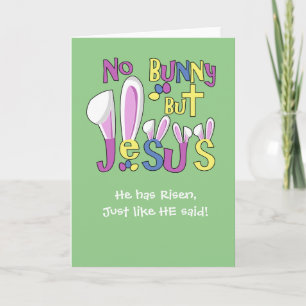 Tarjeta Cartas religiosas de Pascua - conejo de Pascua par