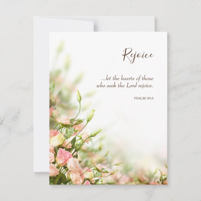 Tarjeta Cartas religiosas de Pascua - Los sentimientos se  (Anverso)