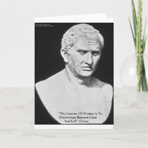 Tarjeta Cartas y regalos de citas de sabiduría de Cicero "
