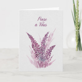 Tarjeta Carte de réconfort lilas - Pense à vous