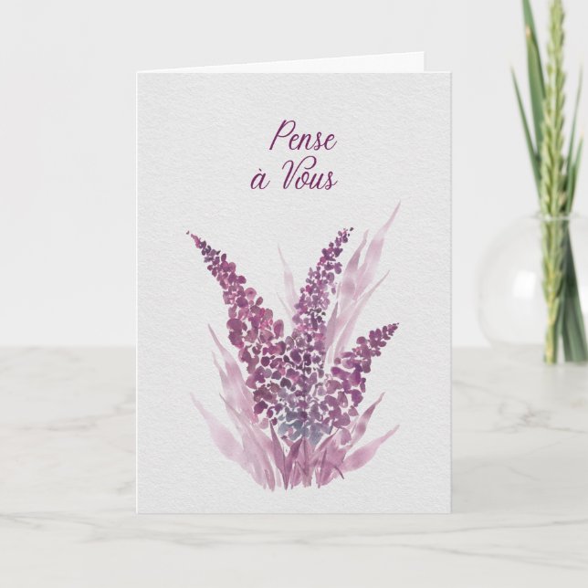 Tarjeta Carte de réconfort lilas - Pense à vous (Anverso)