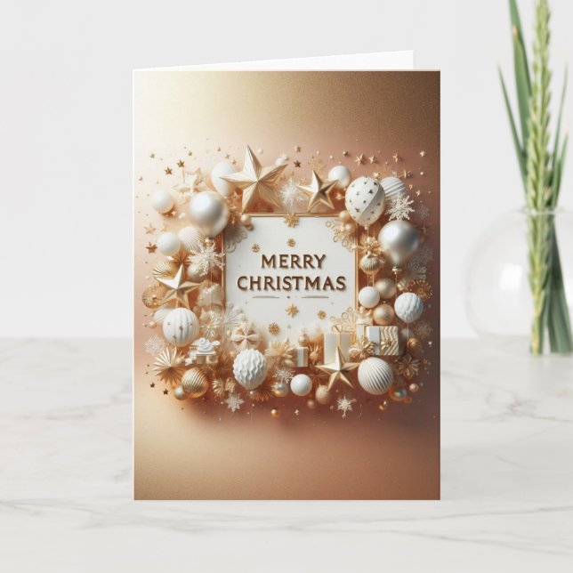 Tarjeta Carte de Vœux Noël - “Un Noël scintillant“ (Anverso)