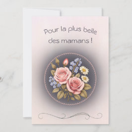 Tarjeta Carte de voeux simple, maman tu es la plus belle
