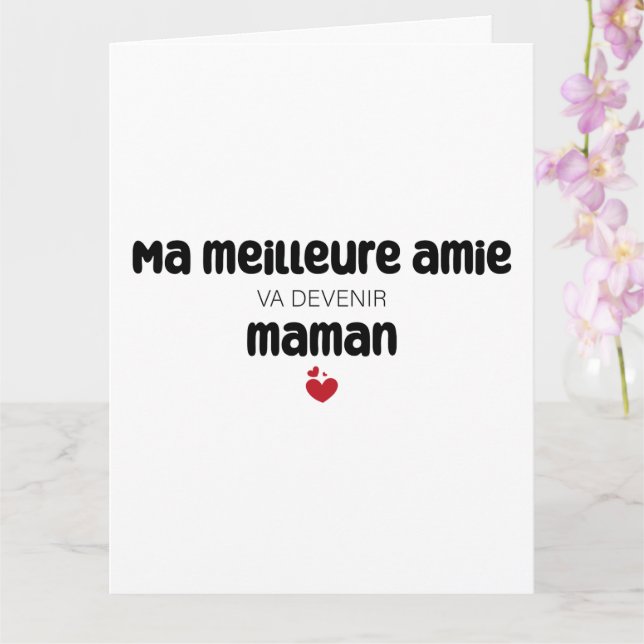 Tarjeta Carte "Mamáes meilleure amie va devenir maman" (Orquídea)