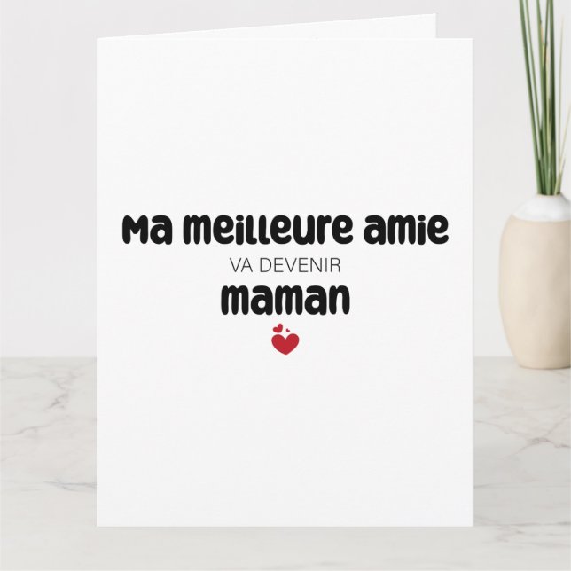Tarjeta Carte "Mamáes meilleure amie va devenir maman" (Anverso)