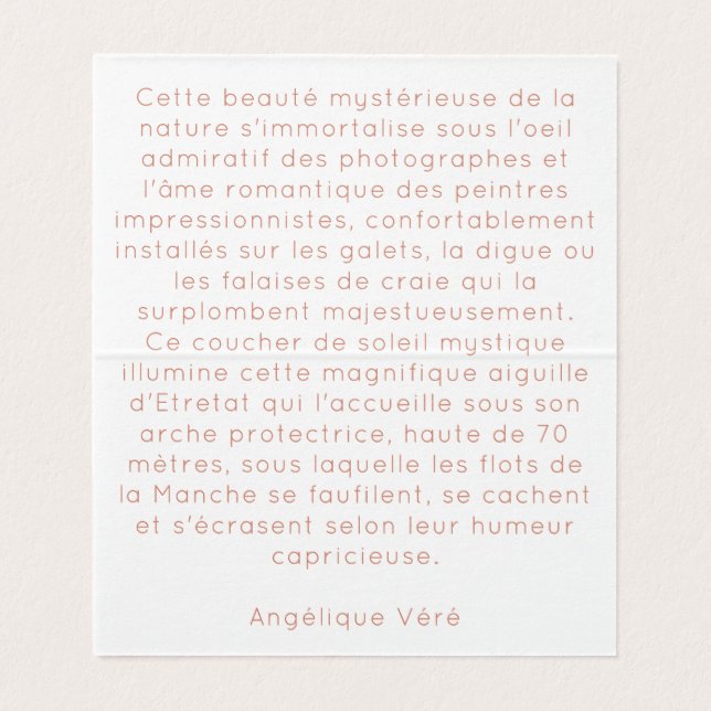 Tarjeta Carte simple (Interior desplegado)