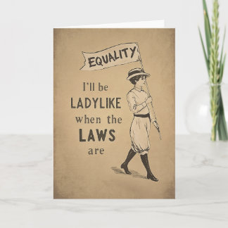 Tarjeta Cartel Antiguo de Igualdad | Feminismo Suffragette