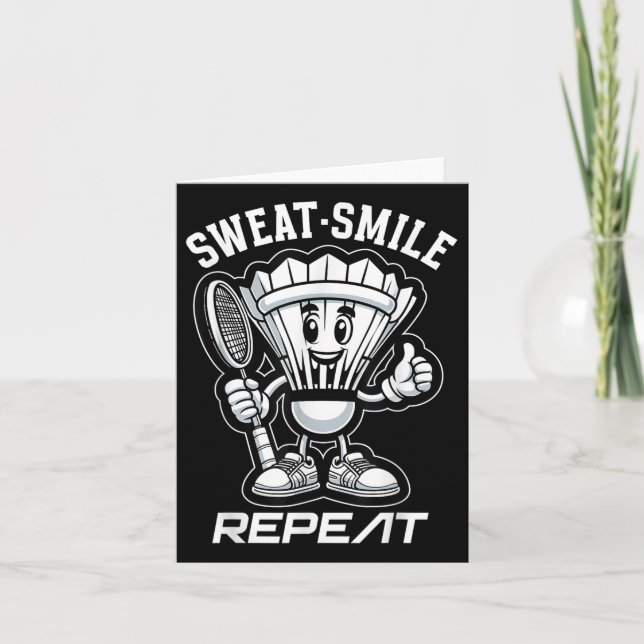 Tarjeta Cartel de bádminton para siempre de dibujos animad (Anverso)