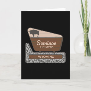 Tarjeta Cartel de bienvenida al Parque Estatal Seminoe Wyo