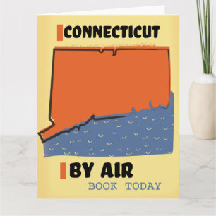 Tarjeta Cartel de Connecticut por viaje aéreo