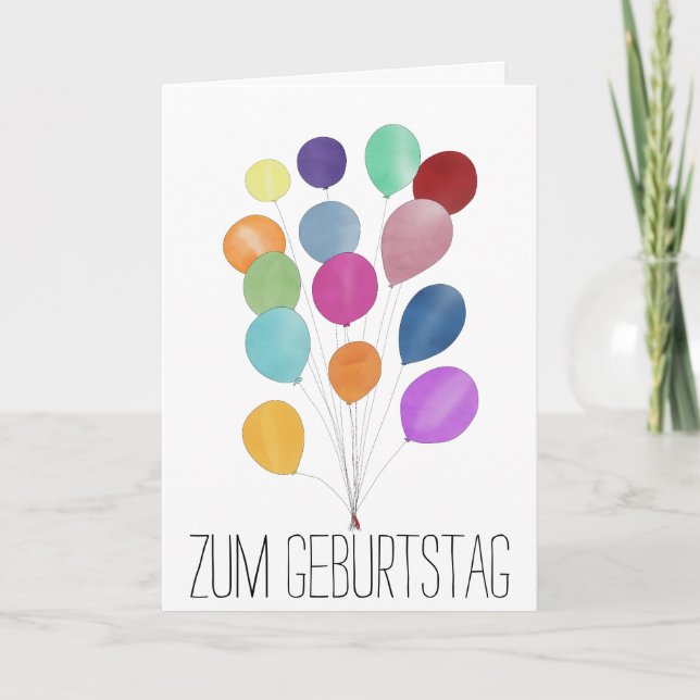 Tarjeta Cartel de cumpleaños de Alemania (Anverso)